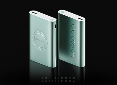 松下Eneloop无线充电宝 从概念到视觉的融合设计与渲染实践