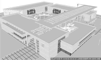 艺术展览中心SU精细设计模型构建解析